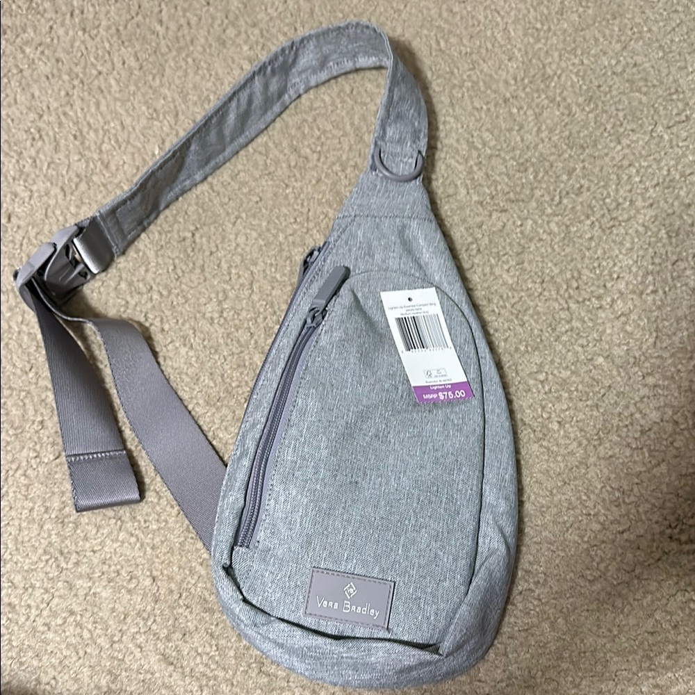 Vera Bradley Gray Sling Bag